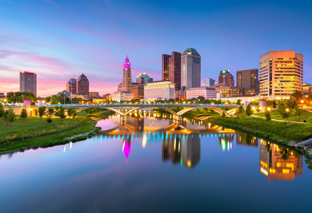 Columbus, Ohio, USA Skyline Columbus, Ohio, USA skyline on the river at dusk.